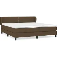 Syfax Boxspringbett mit Matratze Dunkelbraun 180x200 cm Stoff