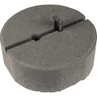 Dehn Betonsockel, C45/55, 8,5kg, mit Keiltechnik, D 240mm, H 90mm, Fangstangen D10/16mm Set, 1 Stk.
