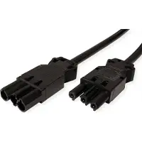 Bachmann Geräteverlängerung GST18-3 Stecker/Kupplung, schwarz, 0,3 m