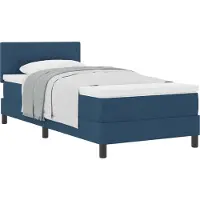 Syfax Boxspringbett mit Matratze mit Kopfteil Blau 90 x 200 cm Stoff