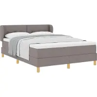 Syfax Boxspringbett mit Matratze Taupe 140 x 200 cm Stoff