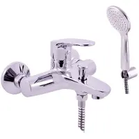 RAV Wand-Wannenmischer mit Umsteller mit oder ohne Handbrause AMUR in Chrom SLEZAK Ihre Wahl: Mit Handbrause mit festem Halter,