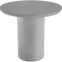 TecTake Runder Gartentisch Talmi minimalistisches Design inkl. Bodenschoner, 86,5 x 75,5 cm