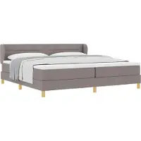 Syfax Boxspringbett mit Matratze Taupe 200 x 200 cm Stoff
