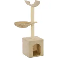 Syfax Katzen-Kratzbaum mit Sisal-Kratzsäulen 105 cm Beige
