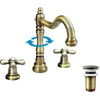 RAV copy of 3-Loch Waschtischarmatur MORAVA mit Messing Auslauf SLEZAK