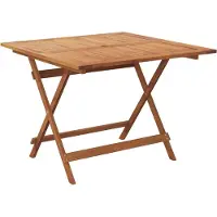 Syfax Gartentisch klappbar, für Garten & Terrasse, aus massivem Akazienholz, ölbehandelt, 90x90x75 cm, mit Sonnenschirmloch