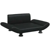 Syfax Hundebett Schwarz 70x45x28 cm Kunstleder