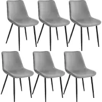 TecTake Set Stuhl Monroe gepolstert, in Samtoptik 48 x 59 x 82,5 cm