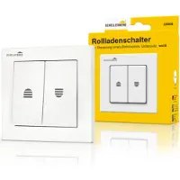 SCHELLENBERG Rolladenschalter mit Rastfunktion, Doppel-Wippschalter, Unterputz, weiß, 25006