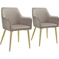 TecTake Armlehnstuhl Avane in Samtoptik, gepolstert 55 x 63,5 x 86,5 cm