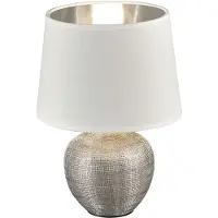 TRIO Tischlampe - Silberfarben - Keramik - H 26 cm