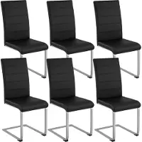 TecTake Set Schwingstuhl Bettina gepolstert mit Kunstlederbezug 41 x 52 x 99 cm