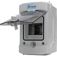 Kopp Aufputz-Feuchtraum-Verteilerkasten N4D, IP65, mit Tür, 1-reihig, 4 Pole