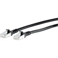 BTR NETCOM Cat.6A, 1 m, Cat6a, S/FTP (S-STP), RJ-45, RJ-45, Schwarz