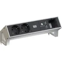 Bachmann 902.428 DESK2 2xCEE7/3 1xUSB Charger 1xCM 0,2m INOX 902428