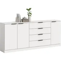 Xonox Kommode Kopenhagen 3 | mit 4 Schubkästen | weiß