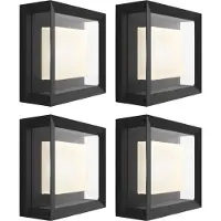 Philips Hue Econic Wandleuchte White & Color Schwarz modern 4er-Pack