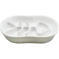 Nobby Anti-Schling-Napf FISH, 22.5 x 17 x 4 cm, weiss