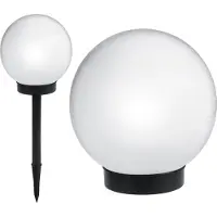 Greenblue Solar Kugellampe Leuchtkugel Solarlampe Gartenlampe Dämmerungssensor Weiß