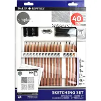 Daler Rowney Simply Sketching Pencils Künstlerfarbstifte Set 40 Stck