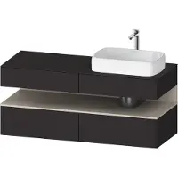 Duravit Waschtischunterschrank Qatego 140x55x60cm, T m/Gr m, Pl, Beck. re