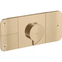 Hansgrohe AXOR One Thermostatmodul Unterputzmodell für 3 Verbraucher, 45713140, Farbe: Brushed Bronze