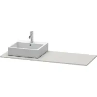 Duravit Konsole XSQUARE 16x1400x550mm m Auss li betongrau matt links betongrau matt