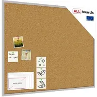 Allboards Pinnwand mit grauem Naturholzrahmen 100x80cm