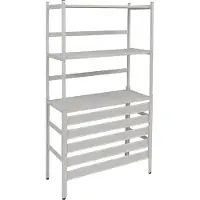 Mendler Aluminium Verkleidung für Klimaanlage/Wärmetauscher MCW-P95, Abdeckung Schutzgitter Regal 163x90x38cm grau-weiß