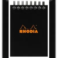 Rhodia 10x Spiralblock Notepad A7, 80 Blatt kariert 80g - Schwarz 115009C