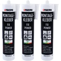 TECPO 3x Universal Montagekleber Ultra FIX Power Baukleber 480g Weiß