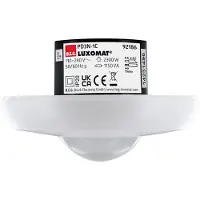B.E.G. Brück BEG 92186 Decken-Bewegungsmelder PD3-UP-1C-RAL9010 1 Kanal UP ws
