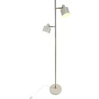 Dyberg Larsen Ocean Stehlampe, beige, Höhe 160 cm, 2-flg. - , Ocean, Beige, für Wohnzimmer, Metall, Skandinavisch