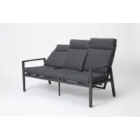 Gardissimo TURIN 3 Sitzer Gartenbank Gartenmöbel Sofa mit Alu-Gestell verstellbar