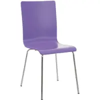 CLP Besucherstuhl Pepe mit ergonomisch geformten Holzsitz und Metallgestell lila