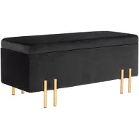 HOMCOM TRUHENBANK Metall, Kautschukholz, Schaumstoff Schwarz