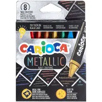 Carioca Metallic Maxi Wax, 8 Stück(e), Blau, Gold, Grün, Orange, Pink, Rot, Violett, Gelb, Dreieck, Wachs, Junge/Mädchen, Karton mit Aufhänger