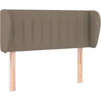 Syfax Kopfteil mit Ohren Taupe 83x23x78/88 cm Stoff