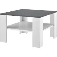 En.casa Couchtisch Weiß/Dunkelgrau Tisch Beistelltisch Wohnzimmertisch Sofatisch Möbel []