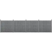 Neu.holz WPC Gartenzaun Sichtschutz Windschutz Lamellenzaun Zaun 747x185cm Grau [.holz]