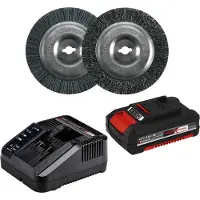 Einhell Akku-Fugenbürste "GC-CC 18 Li Kit" inkl. Akku 18V/2,0 Ah, Ladegerät, Stahl- und Nylonbürste
