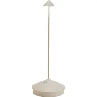 Zafferano Pina Tischlampe - Aufladbare LED Außenlampe - 29 cm - Creme