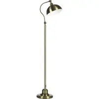 Welikera Stehleuchte im Vintage-Design, verstellbarer Winkel, Messing-Look, 42 cm x 25,5 cm x 152 cm, Bronze