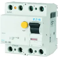 Eaton 4-poliger Differenzialschalter Typ A FRCmM-25/4/003-A