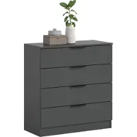 Xonox Kommode Kopenhagen | mit 4 Schubkästen | anthrazit