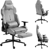 Huzaro Force 8.1 Gaming Stuhl Grau – Ergonomischer Drehstuhl mit BackBalance System, 3D-Armlehnen und Fußstütze