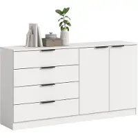 Xonox Kommode Kopenhagen 2 | mit 4 Schubkästen | weiß