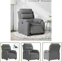 The Living Store Relaxsessel Elektrisch Dunkelgrau Stoff