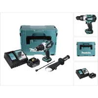 Makita DHP 458 RM1J Akku Schlagbohrschrauber 18 V 91 Nm + 1x Akku 4,0 Ah + Ladegerät + Makpac